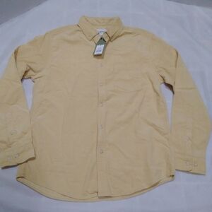 NWT Goodfellow & Co Medium Button Down Corduroy Sandy Gold